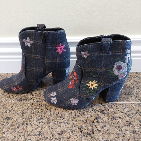 Indigo Road Floral Women's Ankle Booties Size 8 US - Picture 3 of 8